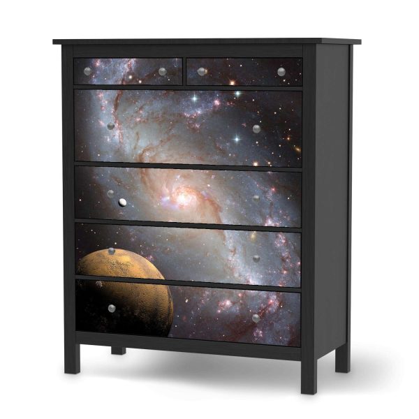 Klebefolie IKEA Hemnes Kommode 6 Schubladen - Design: Milky Way Online-Verkauf – Bild 2