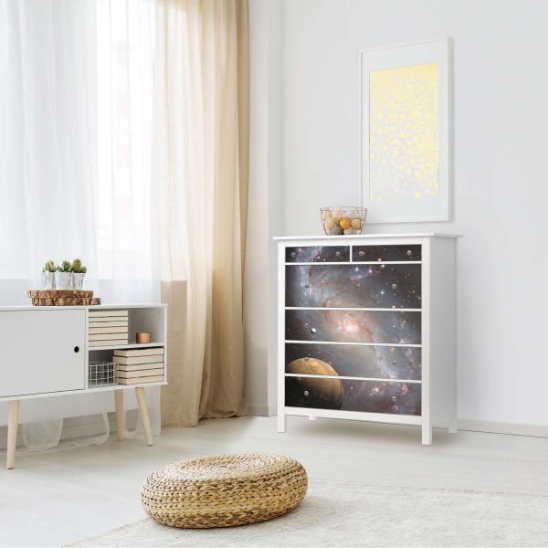 Klebefolie IKEA Hemnes Kommode 6 Schubladen - Design: Milky Way Online-Verkauf – Bild 3